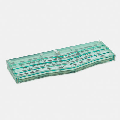 Green Odyssey VIA Gasket RGB Acrylic Stacked DYI Customized Wired Mechanical Keyboard